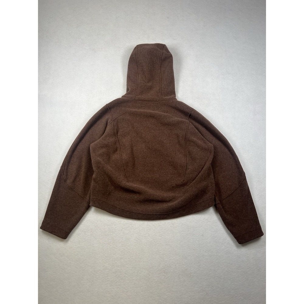 Lululemon Looped Terry Fleece Half-Zip Hoodie Sweatshirt Womens Sz 4 Java Active - Picture 2 of 12